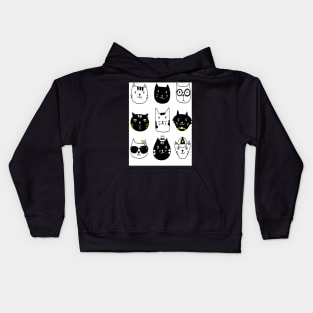 funny cat heads Kids Hoodie